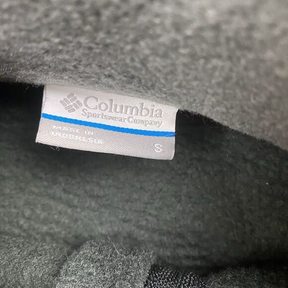 Columbia Men’s Fleece Jacket Size S Two Tone Gray Black Full Zip - Picture 3 of 9
